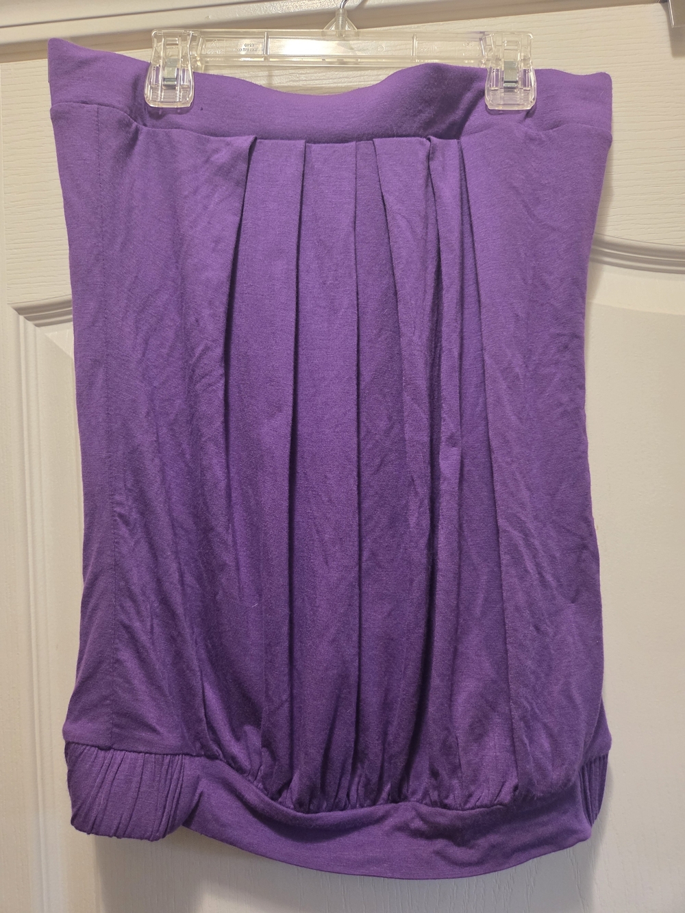 PattyBoutik Purple Pleated Bubble Tube Tob NWT